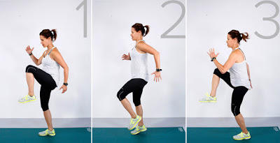 berlari ditempat dapat dijadikan salah satu pilihan gerakan pemanasan sebelum berolahraga